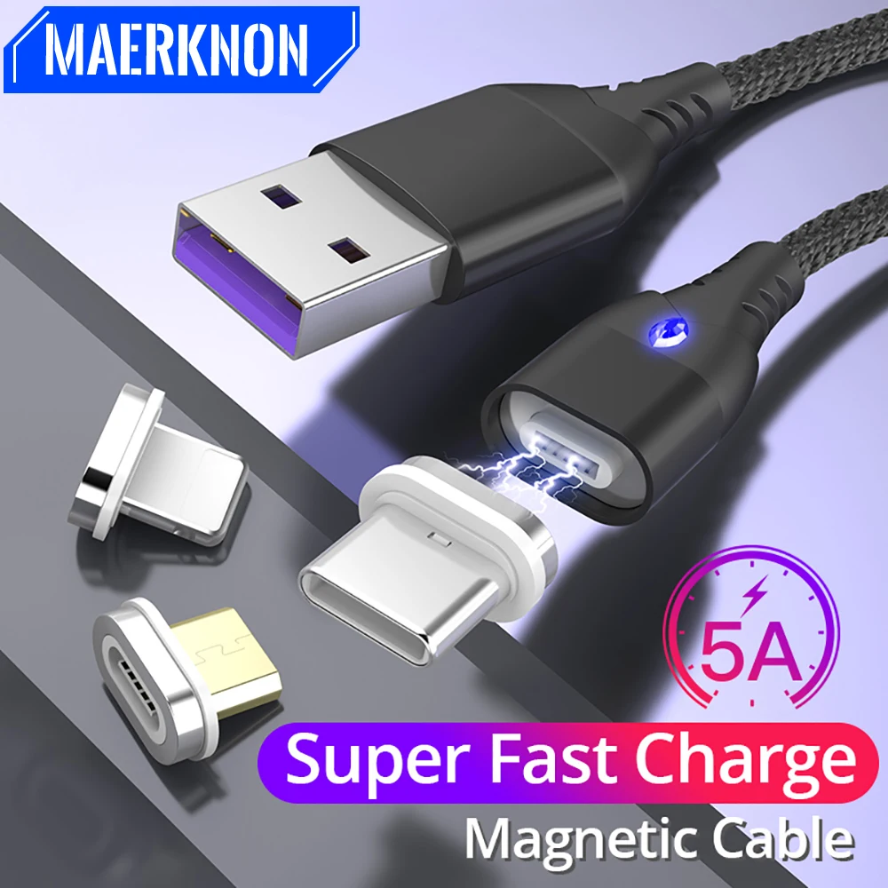 

Magnetic Fast Cable For iPhone Micro USB Charging Phone Android Data Cable Wire Magnet Charger For Samsung Xiaomi Huawei Mobile