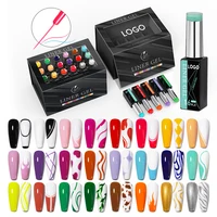 AS Solid Line Gel Nail Polish Not Set 24 Colors For Manicure Drawing Polish DIY Painting Varnish Pure Liner Nails Art Gel 1