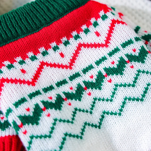Christmas Fireworks Sweater Pet Dog Cat Clothes Autumn and Winter Warm Knitted Sweater Pullover Elastic Christmas Wind 6