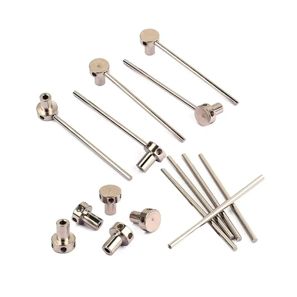 

10 Sets Guitar Spoke Wheel Truss Rod Nut Kit With Steel Bar Guitar Adjustment Rod Musical Instrument Accessories