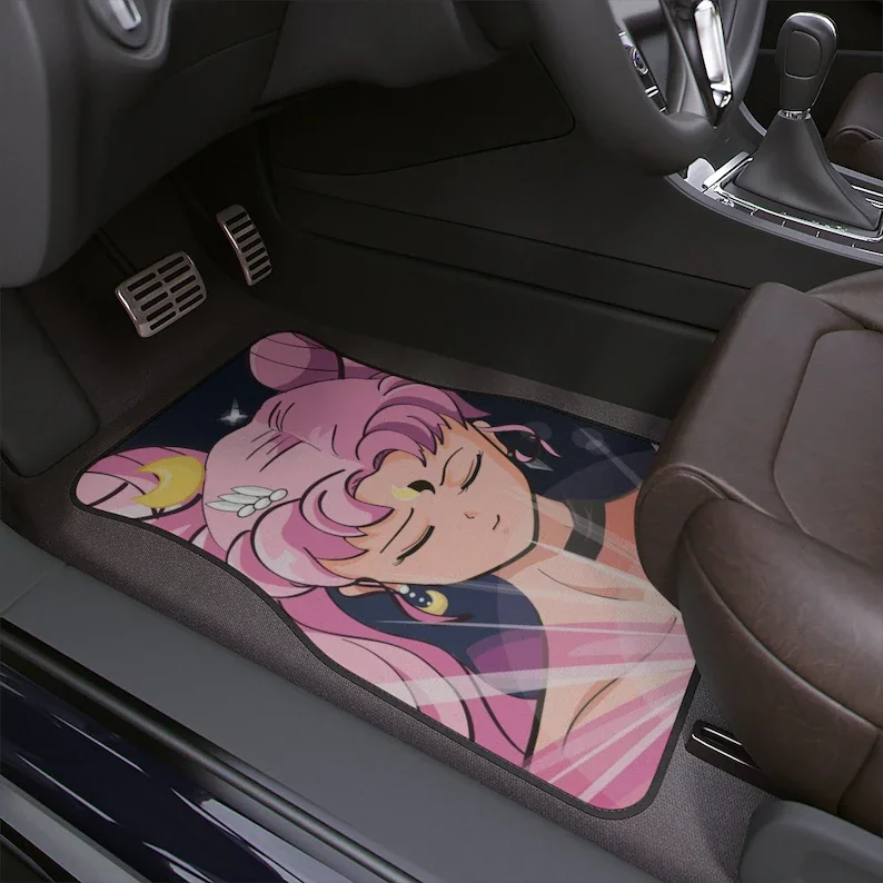 Sailor Moon car floor mat, kawaii mat, chibi moon, anime car floor mats