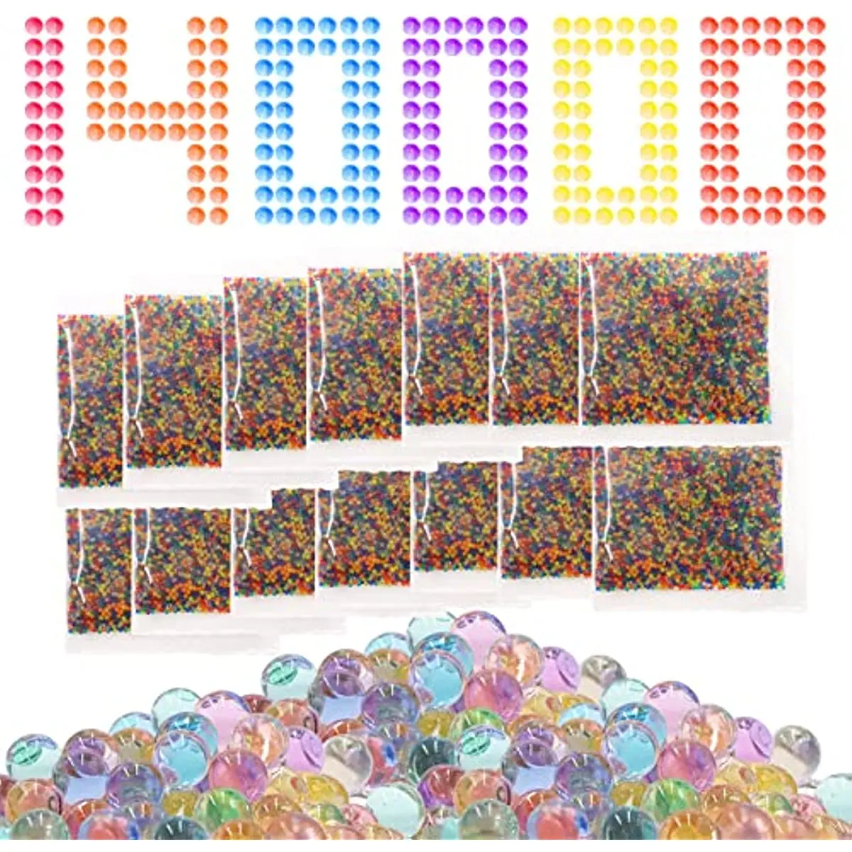 Water Balls Beads Refill Ammo Gel Splater Ball Blaster Bullets Splatter