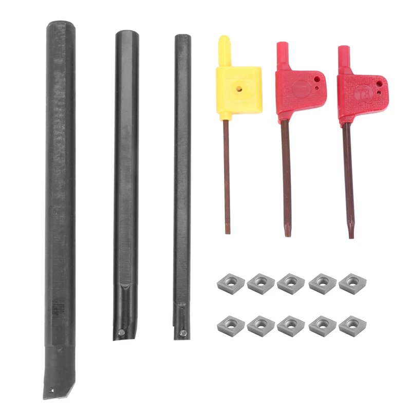 

HOT SALE S07K-SCLCR06+S10K-SCLCR06+S12M-SCLCR06 Lathe Holder Turning Tool Boring Bar 7/10/12Mm + 10Pcs CCMT0602 Inserts