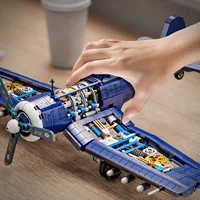 Attack Airplane Model Building Block Set, Military Theme Building Toys, Military Toys Gifts for Kid and Adult 3