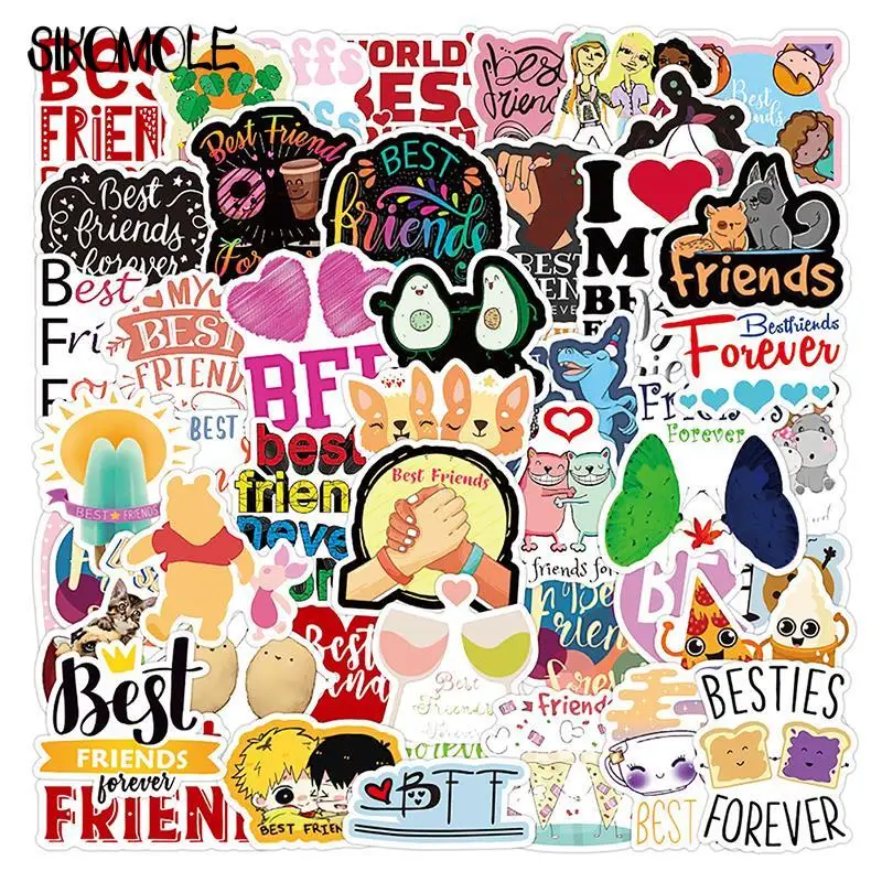 10/50 Pcs/pacote Melhor Amigo Para Sempre Amizade Bff Dos Desenhos Animados  Vsco Mix Graffiti Adesivos Para Diy Portátil Bagagem Skate Telefone Caso -  Adesivos - AliExpress