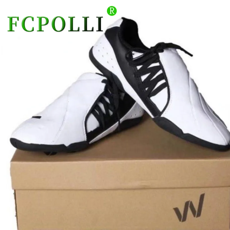 

Professional Taekwondo Shoe for Unisex Soft Sole Kids Kung Fu Shoes Chinese Comfortable Men Women Tai Chi Shoe White Sneakers