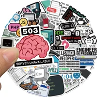 50PCS Engineer Programming Network Coding Hacker Stickers DIY Laptops Water Bottles Phones Decorative Stickers Perfect for Gift 2