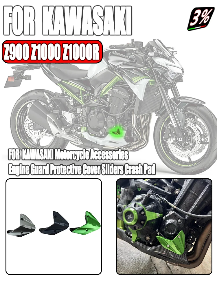 

For KAWASAKI Z900 Z1000 Z1000R 2020 2022 2021 2010-2024+ Motorcycle Accessories Engine Guard Protective Cover Sliders Crash Pad