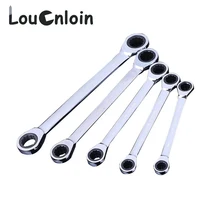

8mm-9-10-12-13-14-15-16-17-18-24-27mm Chrome Vanadium Ring Double Head Ratchet Wrench Reversible Ratchet Combination Spanner Set
