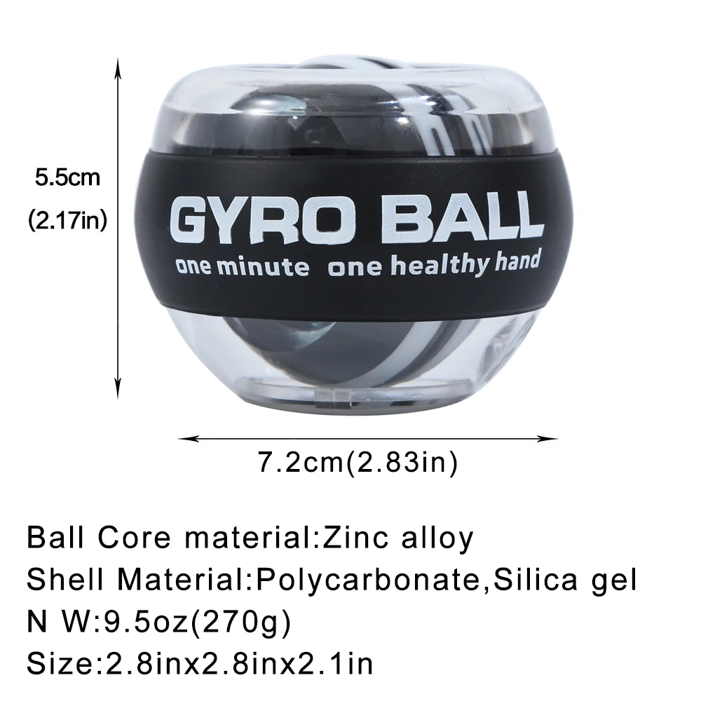 Gyroball D'entraînement Poignet LOTORR – Auto-start Avec Lumière – Renforcement Avant-bras