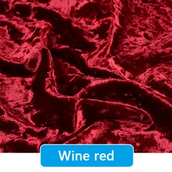 Luxurious Stretch Velvet Fabric - Soft Upholstery Textile for DIY Projects and Home Decor (Available in 22 Colors) (Wine red)