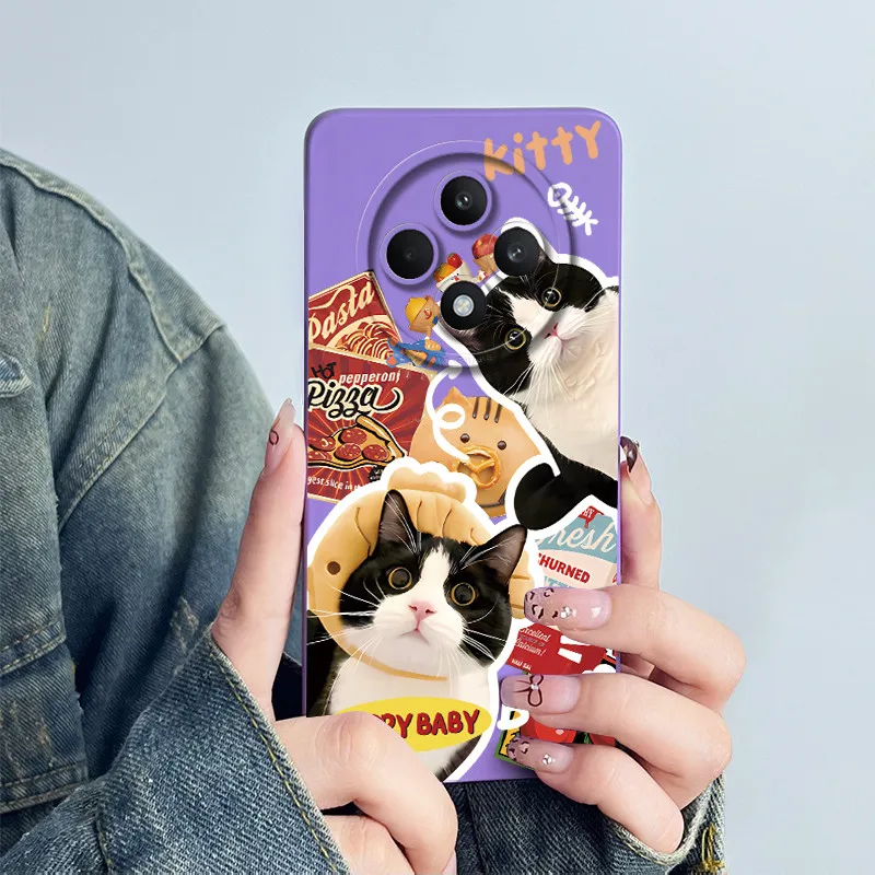 Floral Painted Soft Phone Case - Compatible with OPPO Reno 12 Series