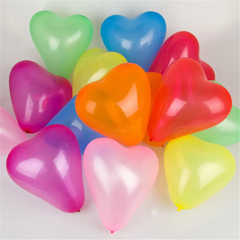 Set of 10/20 Red Heart-Shaped Macaron Balloons - 12 Latex Party Decorations for Birthdays, Weddings, and Baby Showers