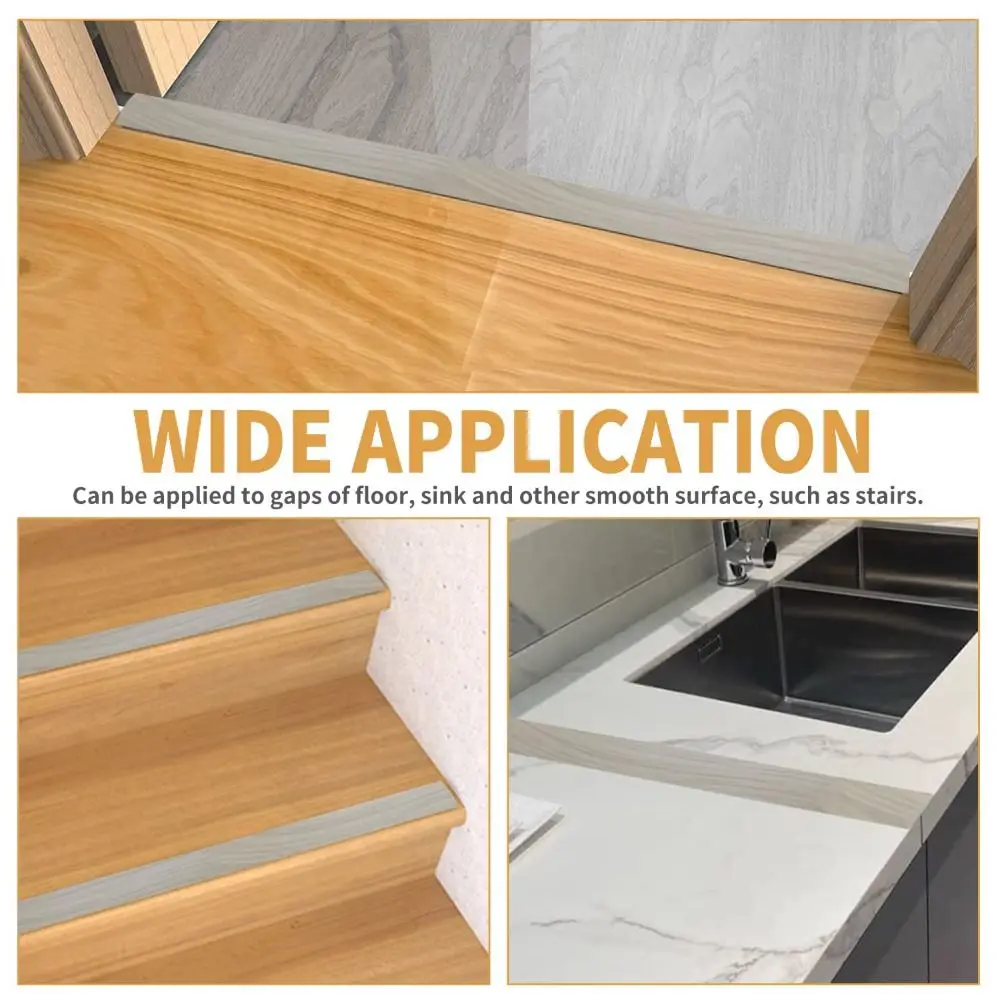 Carpet To Tile Floor Transition Strip Wear-resistant Self Adhesive Threshold Cover Laminate Wood Grain Floor Joining Strip