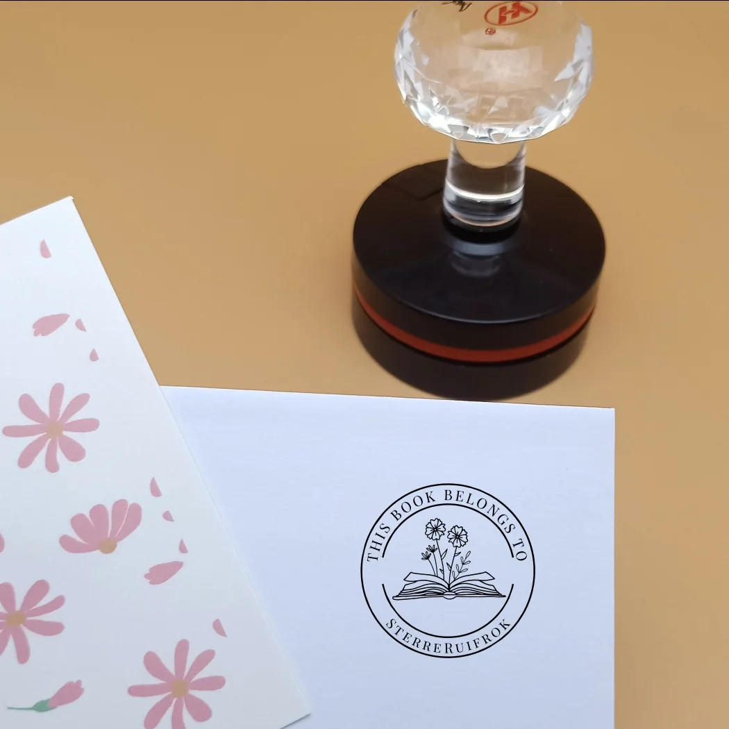 Book Stamp Custom Personalized Name Stamp Self Inking From the Library Of This Book Belongs To Back to School