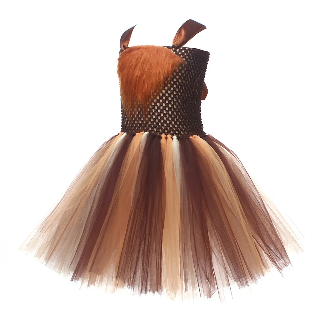 Disguise Cute Lion Cosplay Child Girls Tutu Skirt Dress Cartoon Animal Squirrel Fantasia Costume Roleplay Role Play Fancy Cloth cosplay costume kids girls dress animal tutu skirt outfit