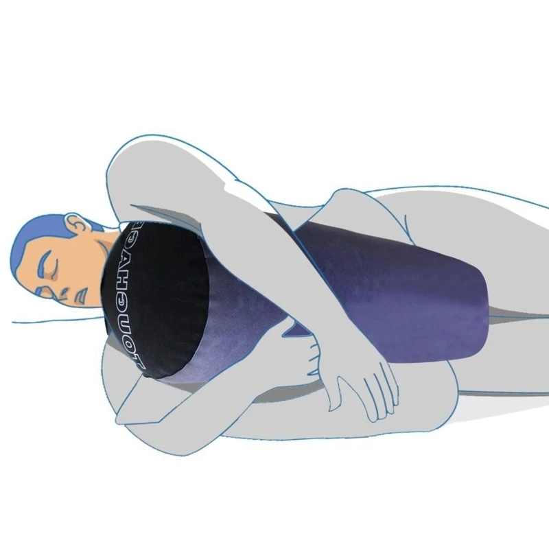 Man Sleeping Hugging Pillow 86cm Long Round Inflatable Bolster Roll Wedge Cushion For Back Neck And Spine Relief During Sleep | Дом и сад