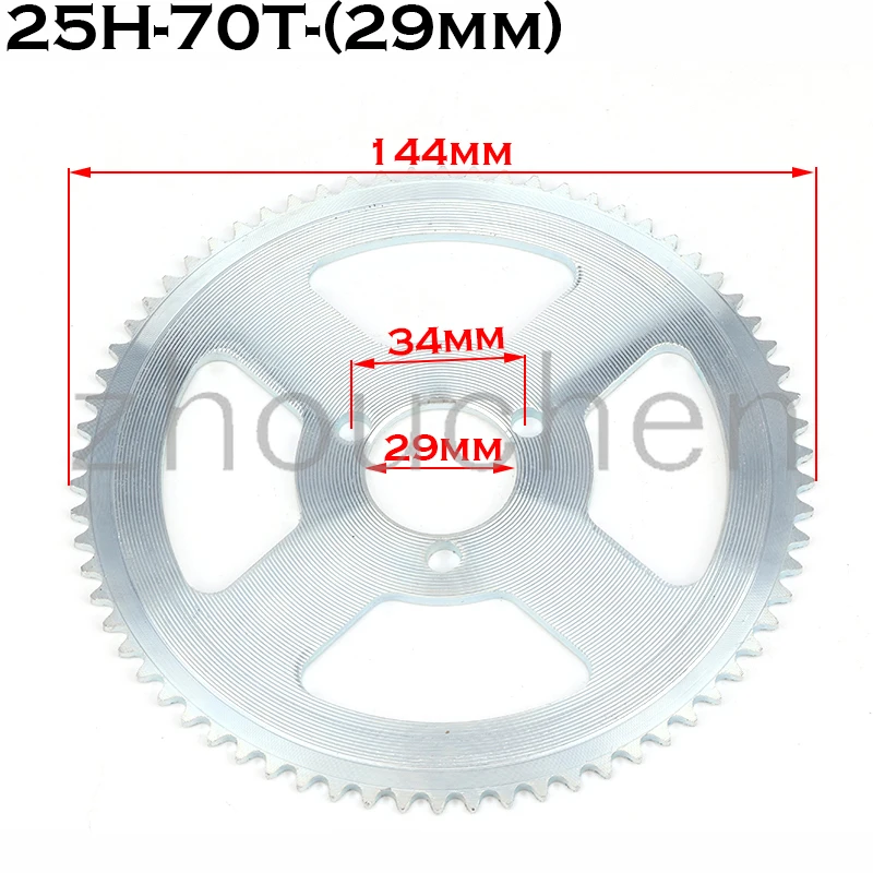 25H 47t 55t 65t 68t 70t 80t 92t Tooth 29MM Rear Sprocket for 47CC 49CC Mini Moto ATV Quad Dirt Pit Pocket Bike