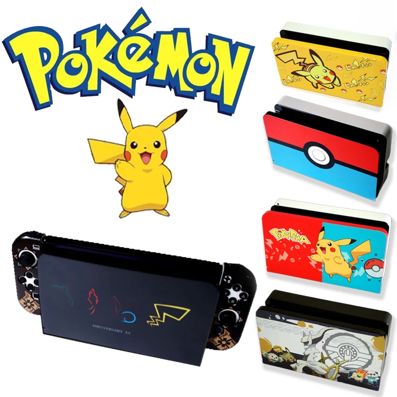 Pokemon Pikachu Custodia Protettiva Per Oled Switch Host Base Hard Portable Travel Shell Console Accessori Stili Multipli Cartoon