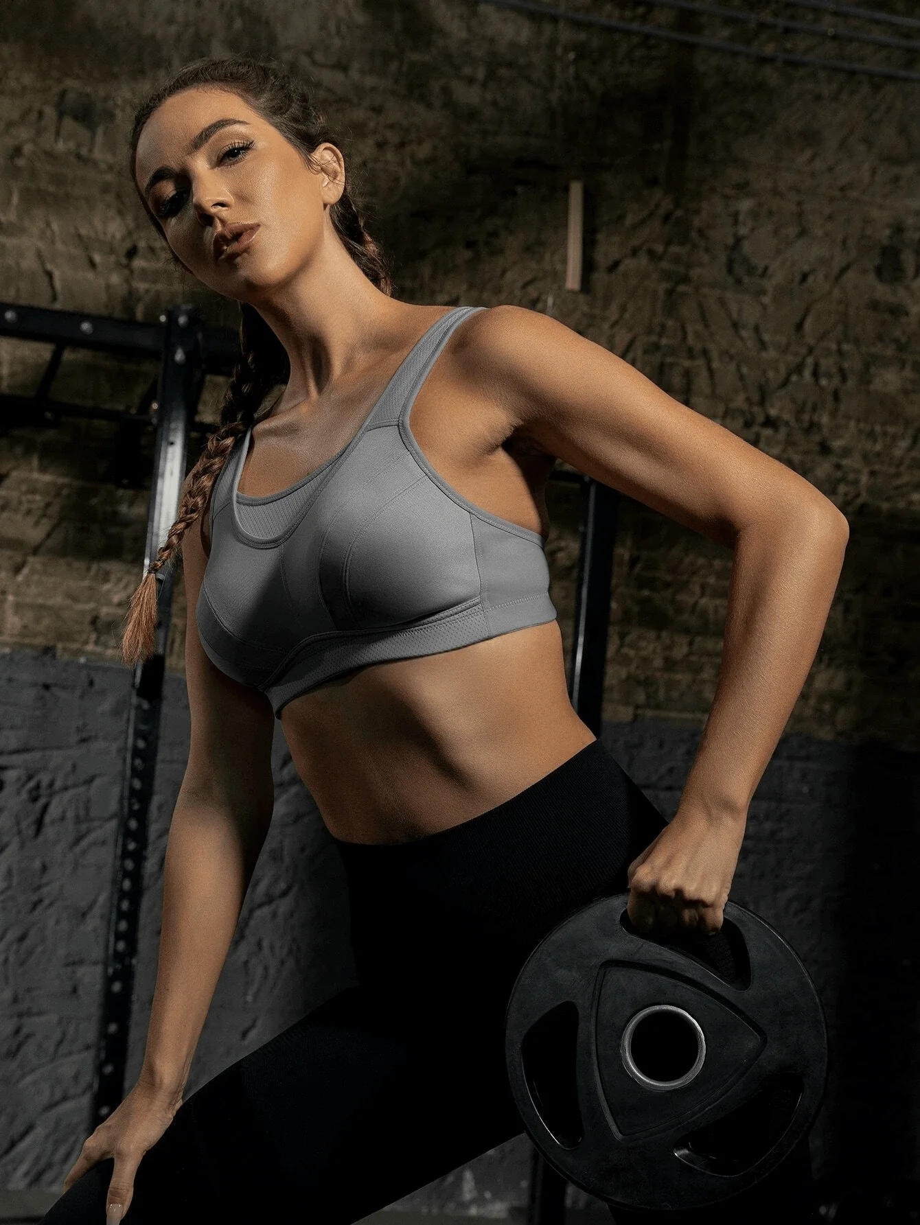 Women Solid Breathable Sports Bra Push Up Fitness Underwear Running Vest Gym Wear Seamless Bralette Full Coverage Lingerie