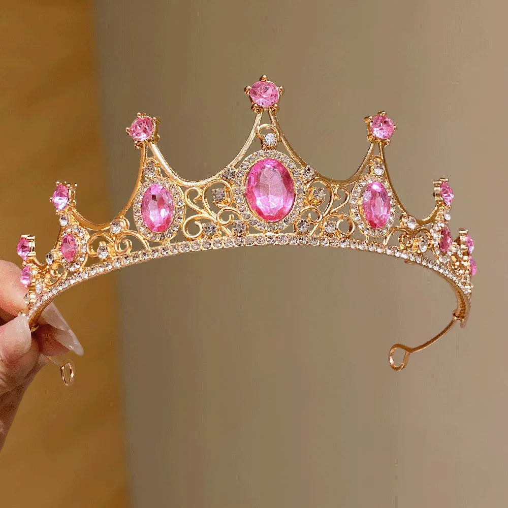 Mehrfarbiges Premium-Kronen-Set, 1-teilig, für süße Mädchen, Geburtstagsgeschenk, Party, Modenschau, unverzichtbares, stilvolles Accessoire – Detail 5