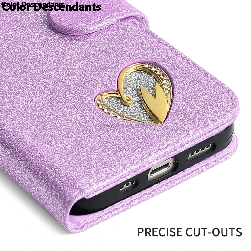 Luxury Magnetic Flip Leather Glitter Case - Fashionable and Fancy Cover