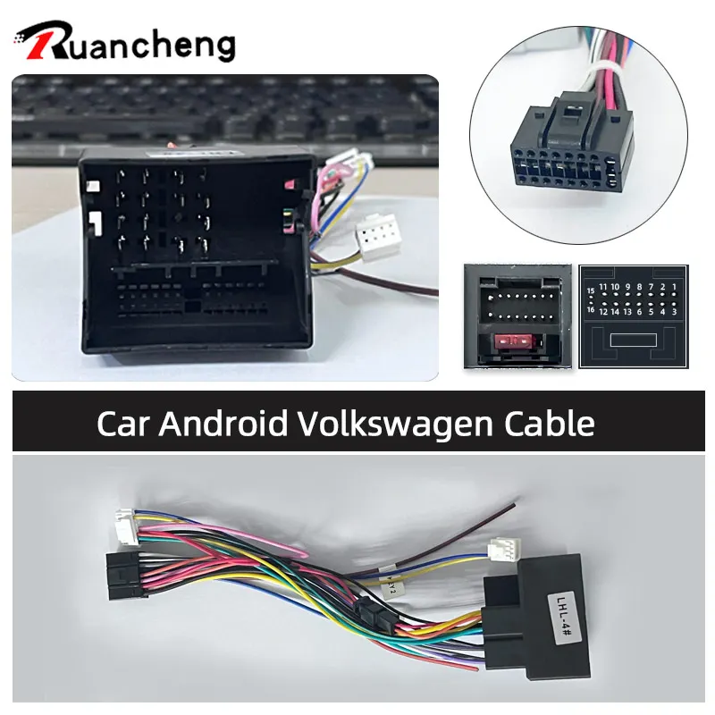 2 din car Android radio cable Hyundai Kia Honda Fit Volkswagen ISO High configuration low configuration public car radio car radio accessory cable