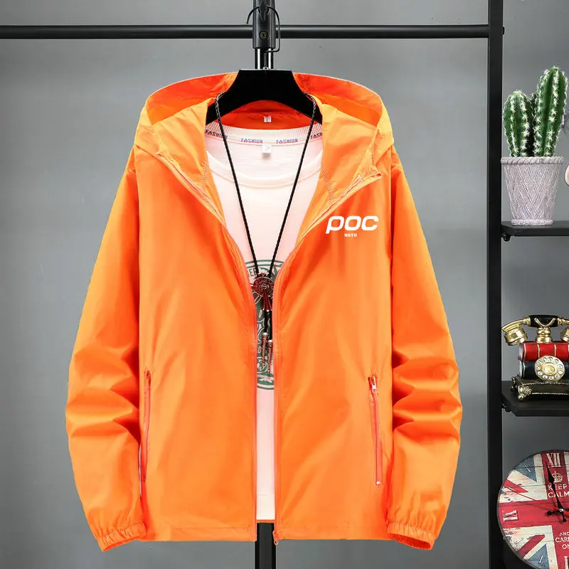 

2023 MOTO POC Cycling Hoodie Summer Anti-uv Thin Jacket Bicycle Racing Clothes Outdoor Sportwear Coat Men's Mountain Bike Jacke