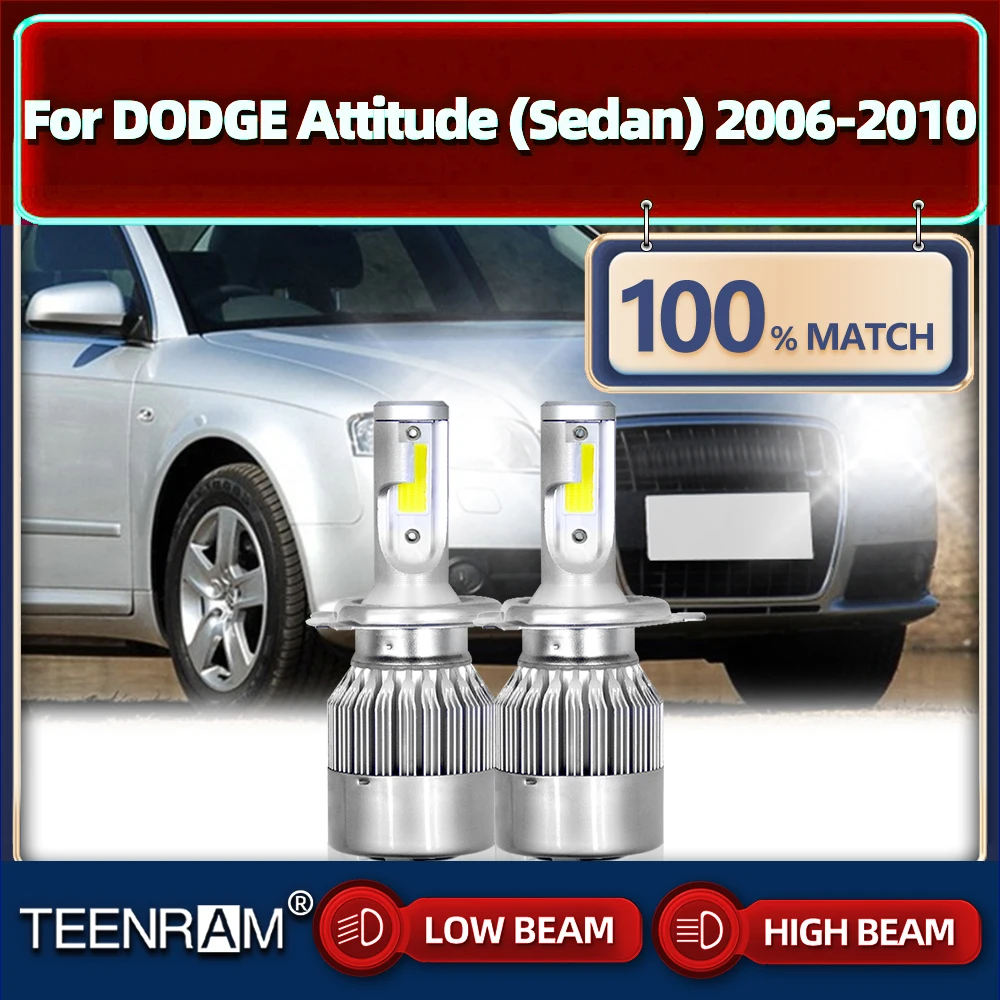 

20000LM 120W H4 Led Headlight 6000K White CSP Chip Car Light Bulbs 12V For DODGE Attitude (Sedan) 2006 2007 2008 2009 2010