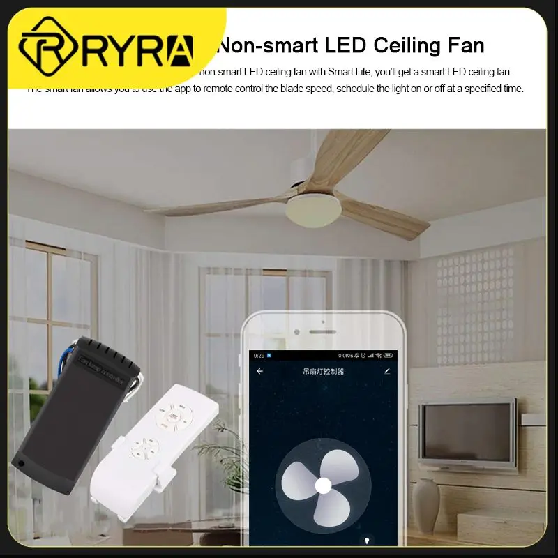 

Контроллер потолочного вентилятора Tuya Smart Life, лампа с Wi-Fi, с дистанционным радиоуправлением, работает с Alexa