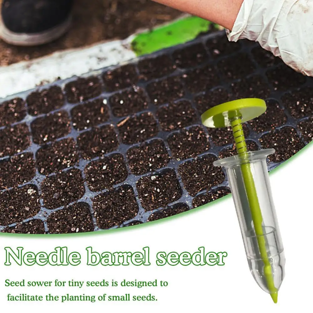 Syringe Seeder Mini Seed Sowing Dispenser Garden Precision Seeding Fertilizing Planter Manual Sower Flower Bed Gardening Tools for plant seed sower,handheld seed dispenser,garden seeder tool