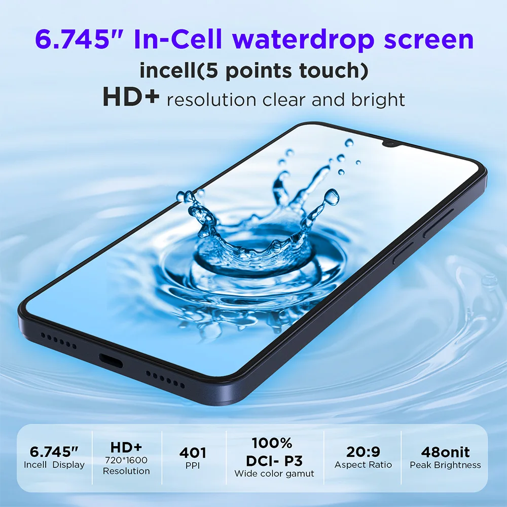2025 New 6.75" HD+ Smartphone Global Version 12GB+128GB 48MP Camera MTK6765 5000mAh Android 14 Dual SIM NFC Cwowdefu Cell Phone 3