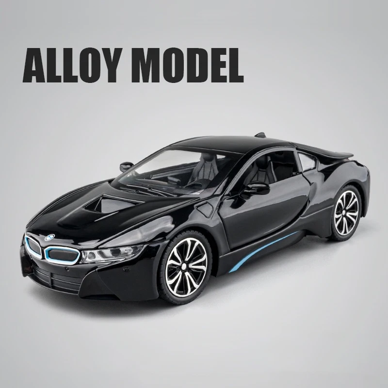 1:24 BMW I8 Supercar Alloy Car Model Diecasts Metal Toy Car Sound