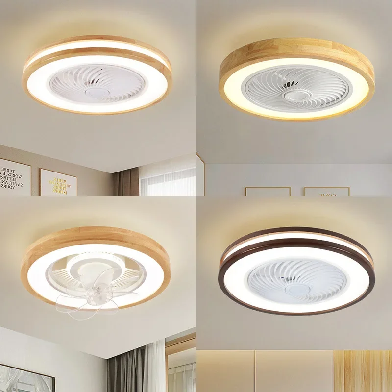 LED Ceiling Fan Lamp Household Modern Simple Bedroom Restaurant Invisible Ceiling Fan Light Living Dining Table Room Decor