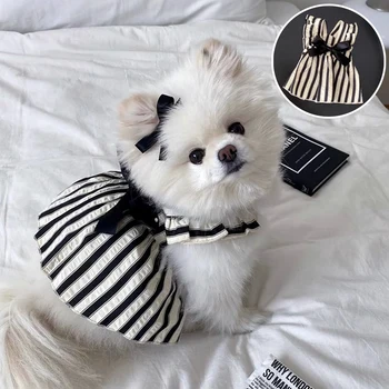 Striped Bow Princess Dog Dress 🎀 1