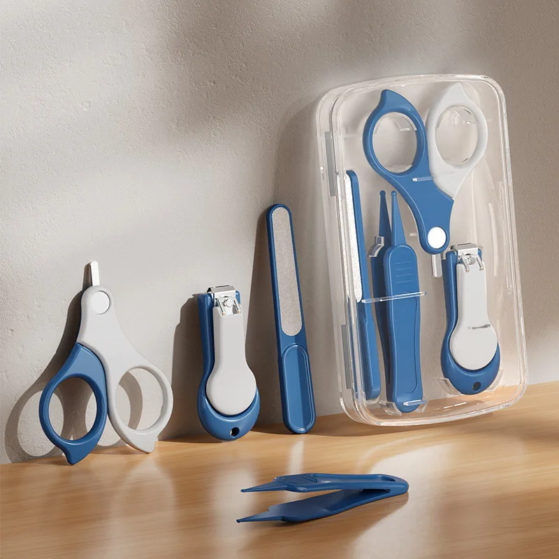 Baby nail clipper set, specialized nail repair tools for newborns, children's files, scissors, anti pinch pliers