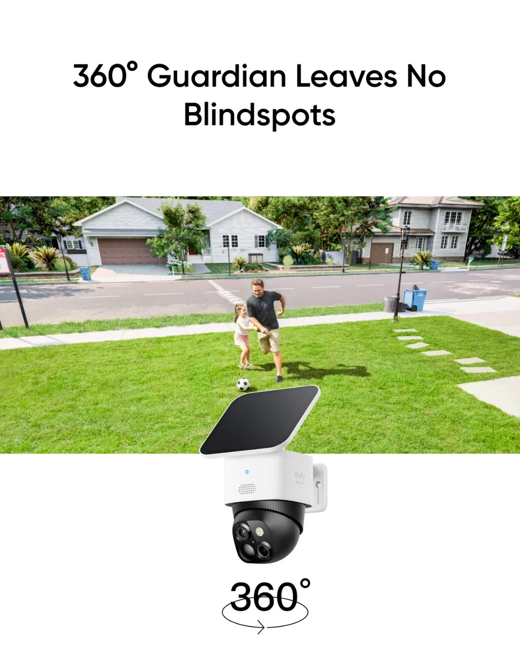 Eufy solocam S340 napelemes biztonsági camer Szikratávirát kültéri camer 360° Őrzés nincs Megvakít Leopárd 2.4 ghz Wi-Fi nincs Havonta Honorárium