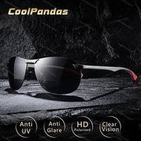 Top Brand Design Upgrade Rimless Photochromic Sunglasses Men Polarized Driving Sun Glasses Aluminum Anti-Glare heren zonnebril