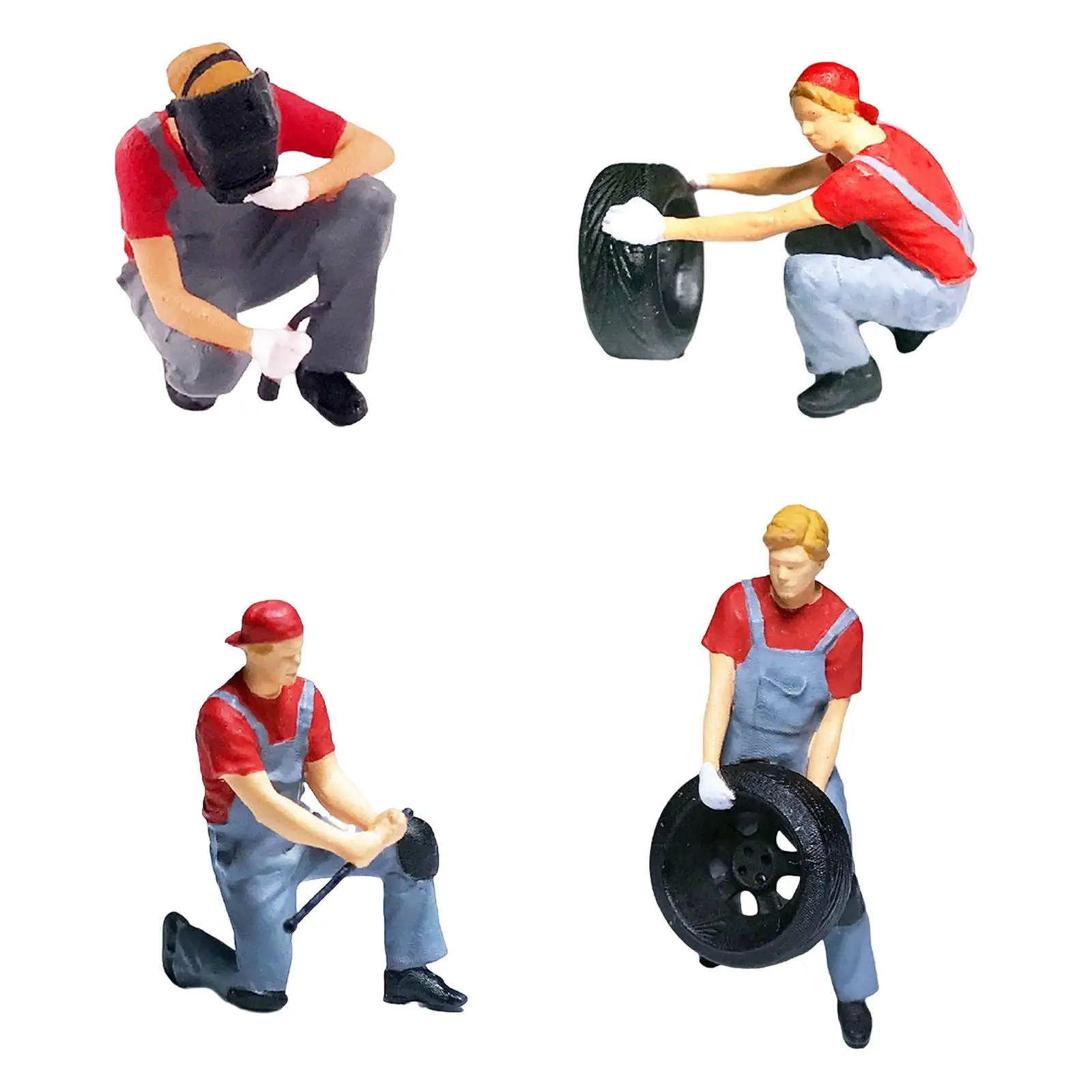 1/64 Painted People Figures Diorama Figurines Garage Scenes Accessories 4