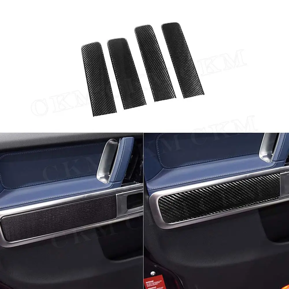 4PCSSetCarbonFiberCarDoorTrimsStripDecorationStickersFor