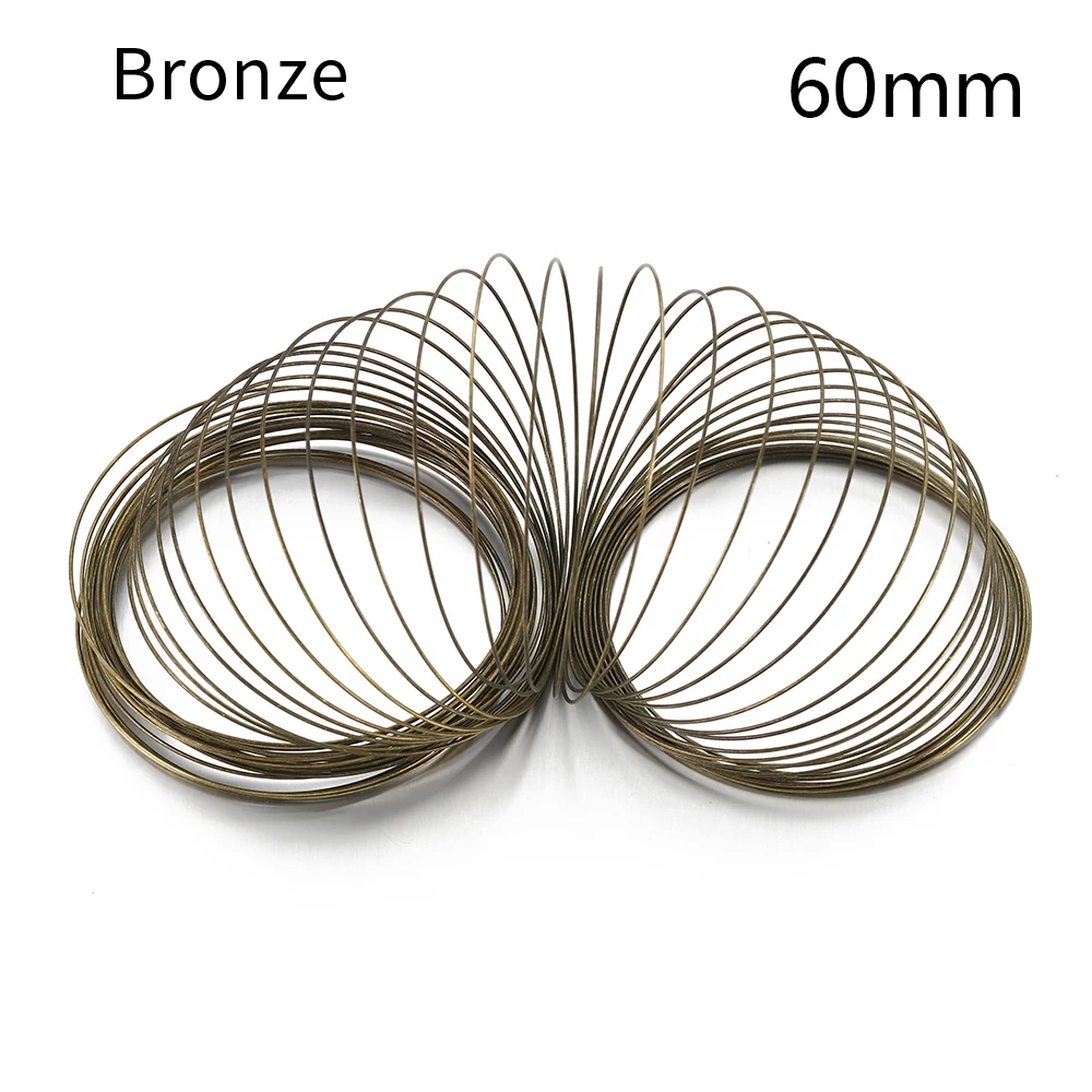 Memory Wire, Spiral Bracciale in Oro 100 circonvoluzioni von Vintage Parts Gioielli Fai da Te Memory Filo Filo per Gioielli Spirale di Filo Filo Metallico