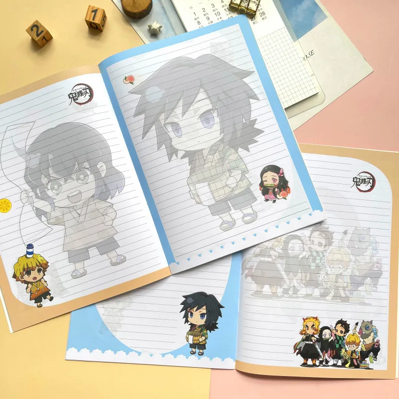 Cute Demon Slayer A6 Notebook Cute Note Book Diary Weekly Planner Journal Notepad Stationery office School Supplies 5