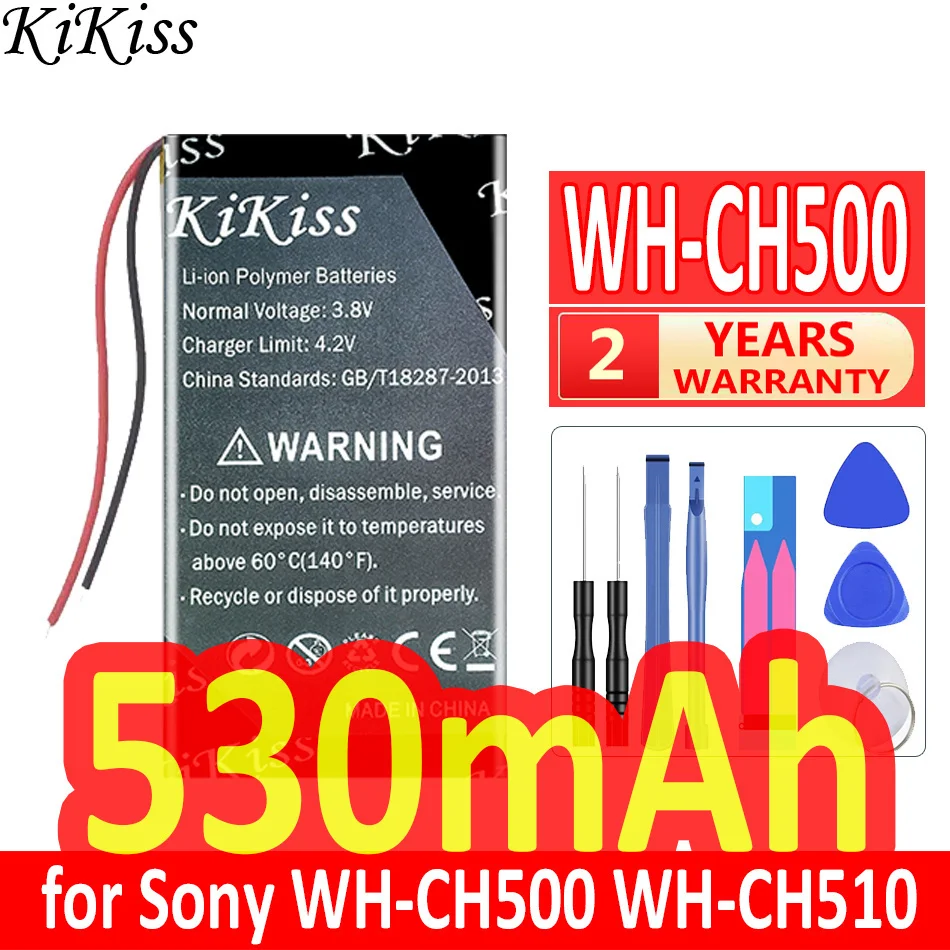 Batteria Potente Kikiss Da 530Mah Per Scatola Di Ricarica Sony Wh-Ch500 Wh-Ch510 Wf-H800 Wf-Xb700