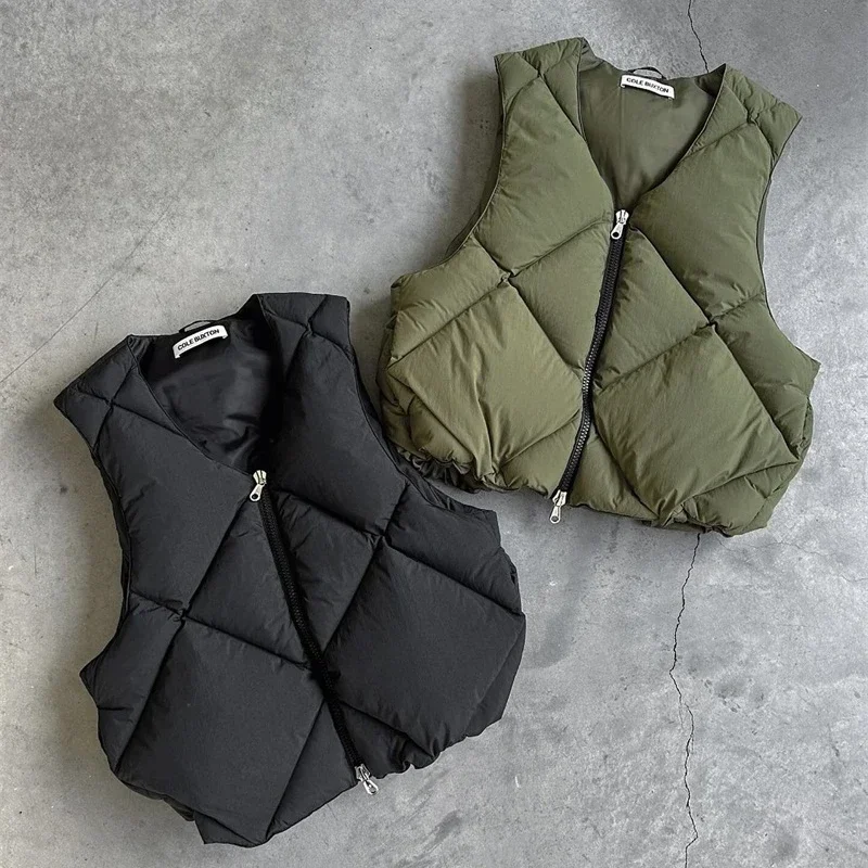 2024ss Cole Buxton Cotton Vest Jackets for Men Women 1:1 Top Quality Diamond Checkered Oversized Vest Jackets