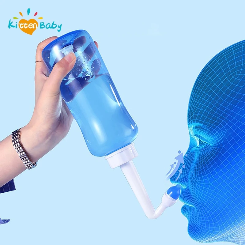 Adulti Bambini Detergente Per Lavaggio Nasale Protezione Per Naso Sinusite Pulisce L'Umidità Bambino Adulto Evitare Rinite Allergica Neti Pot 300Ml