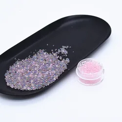 Mini Glass Beads for DIY Nail Art and Resin Crafts - 20g (Light pink)