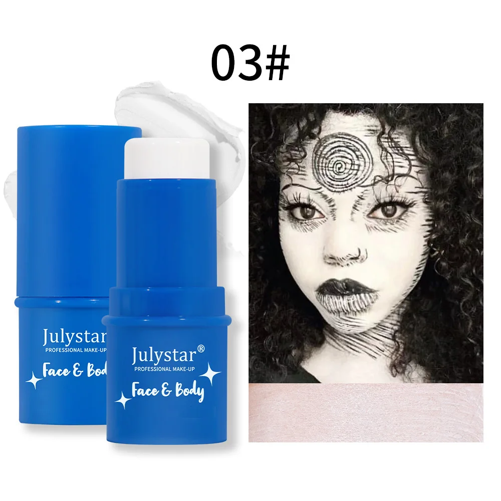 Halloween Face Body Painting Stick Cream Waterproof UV Light Neon Green Purple Pink Black White Paint Cream Party Art Makeup 6