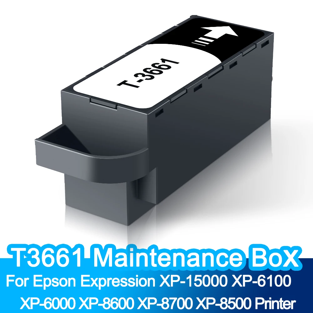 Caixa de Manutenção de Tinta para Epson Expression T3661 Xp6000 Xp6005 Xp6100 Xp6105 Xp8500 Xp8505 Xp8600 Xp8605 Xp970 Xp15000