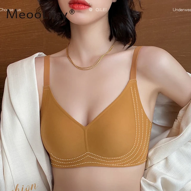 MeooLiisy S-3XL Plus Size Minimizer Seamless Bras for Women No Wire Jelly  Underwear Ultra-thin Adjustable Brassiere - AliExpress