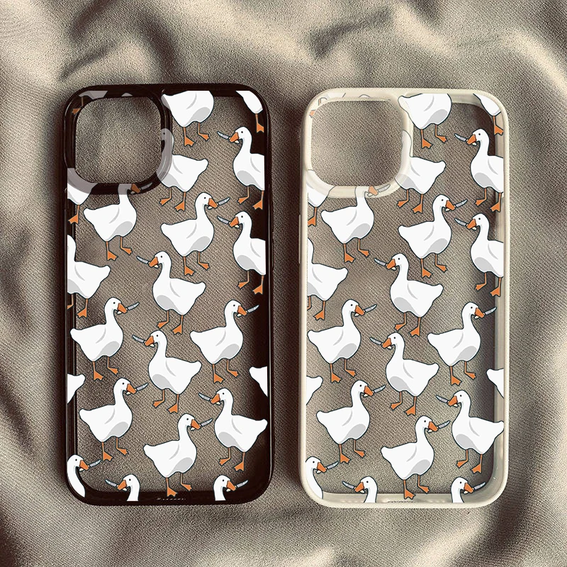 Whimsical Goose Shockproof Phone Case – Durable and Fun Design